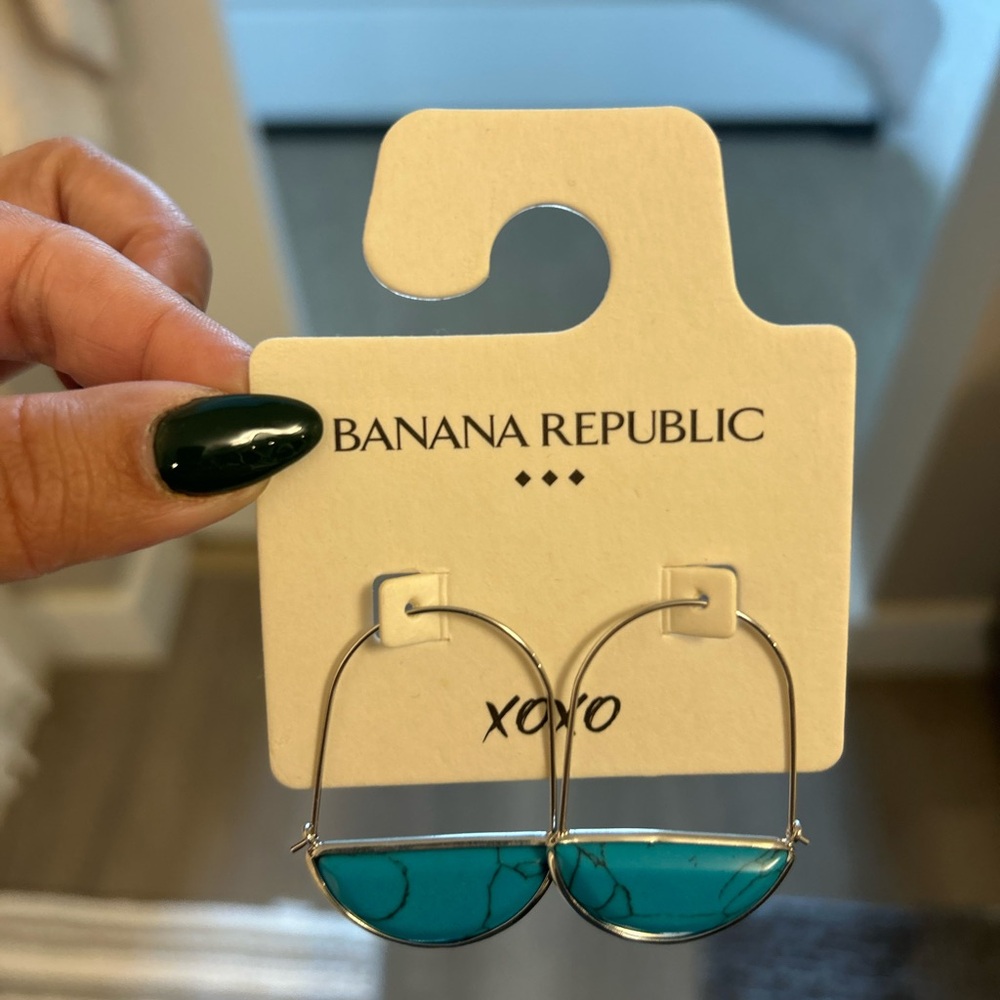 Banana Republic Silver and Turquoise Earrings